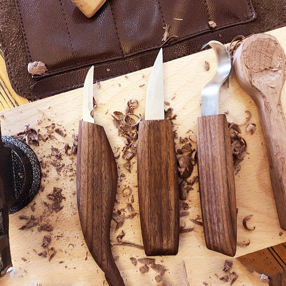 Woodworking Knives - 3Pcs Carving Tool Set Comfortable Ergonomic