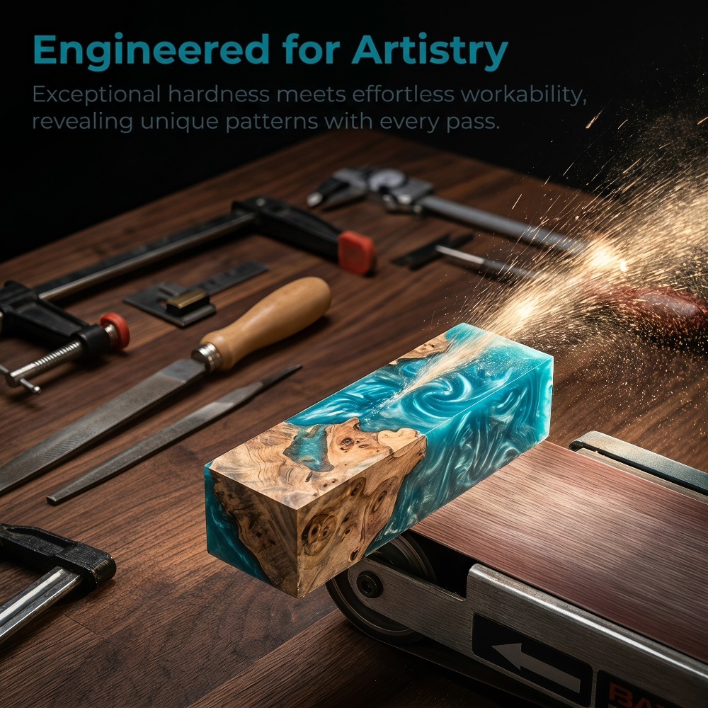 Woodworking Epoxy - Marbled Epoxy Resin Burl Wood Stabilized