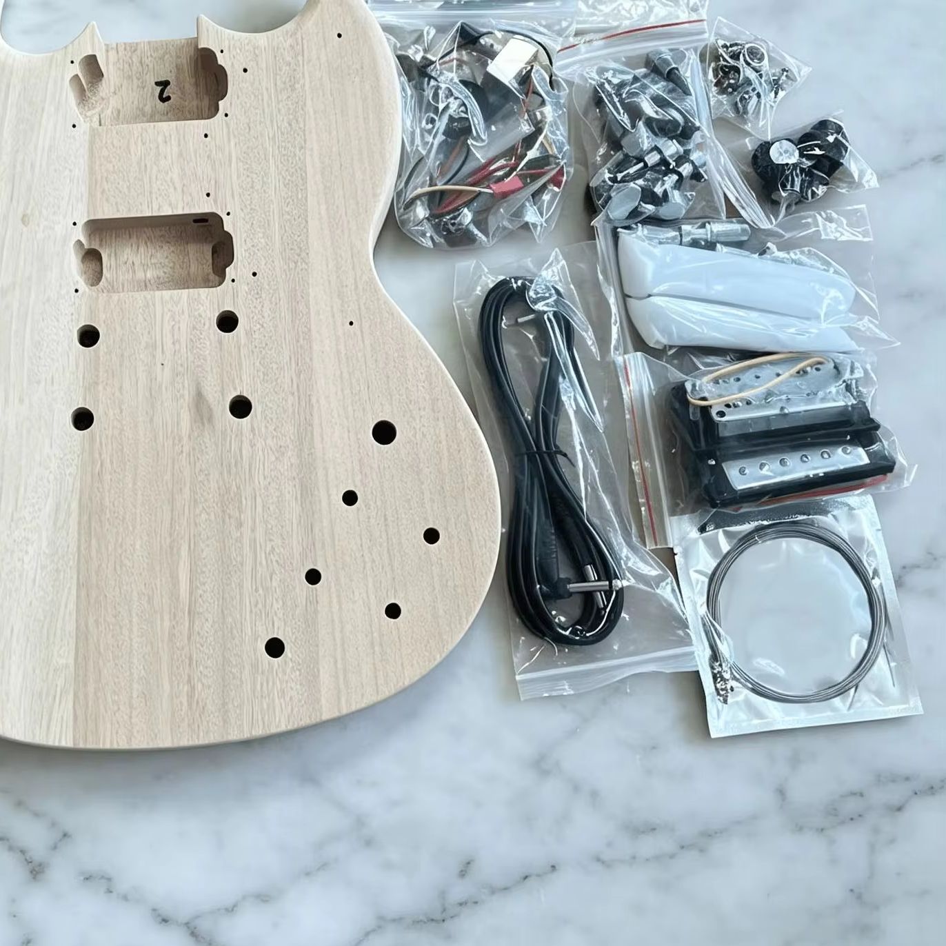 Woodworking Kits For Kids - DIY Guitar Kit Unfinished Mahogany Body