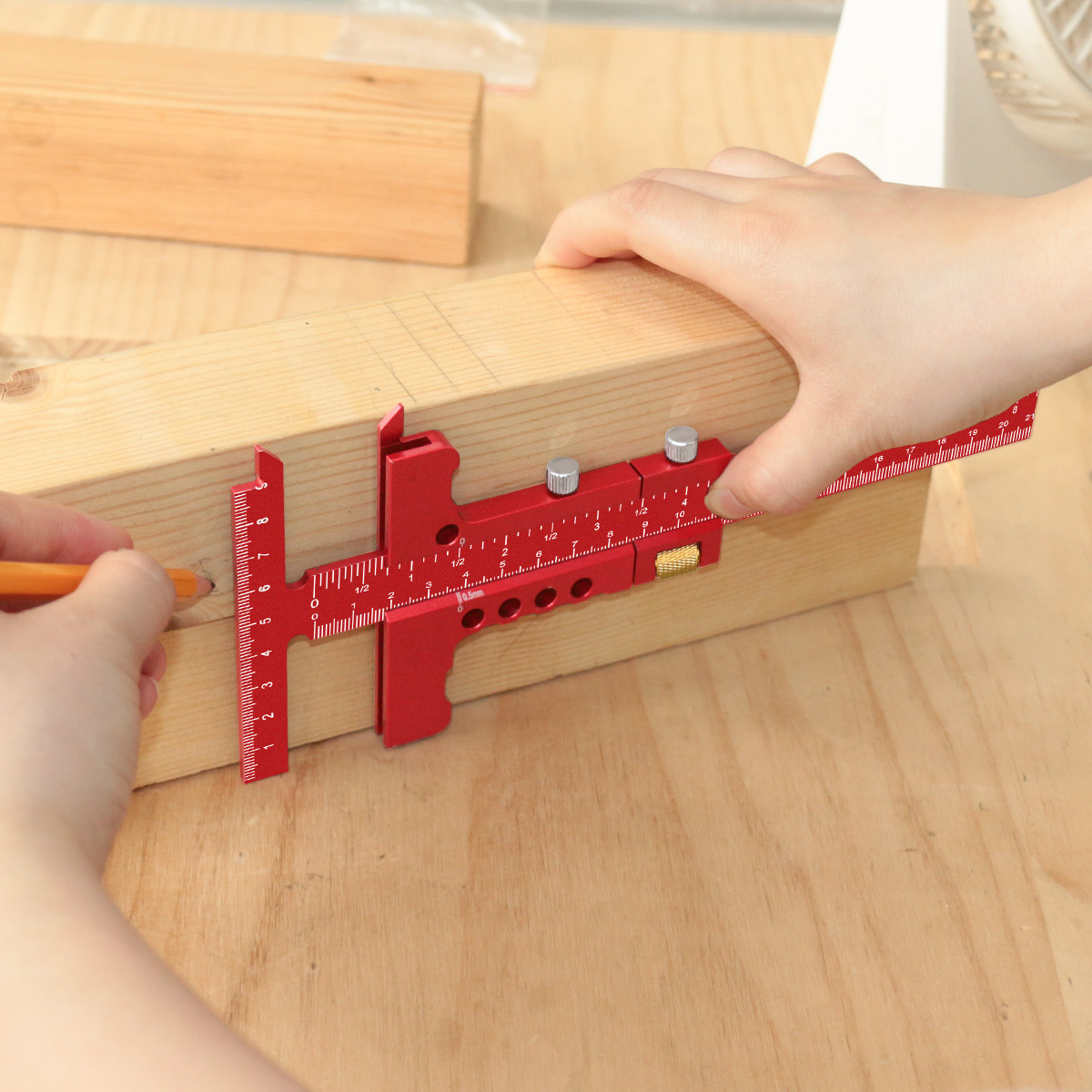 Woodworking T-Square Scribing  - Marking Gauge Tool ulasan dan harga