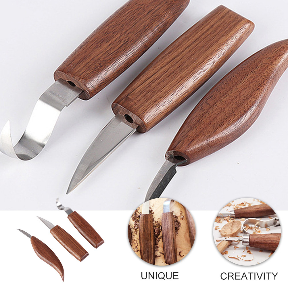 3Pcs Carving Tool Set Comforta - Woodworking Knives ulasan dan harga