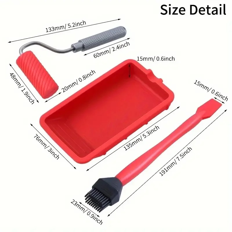 Tray brush glue tool silicone  - Woodworking Glue Roller ulasan dan harga