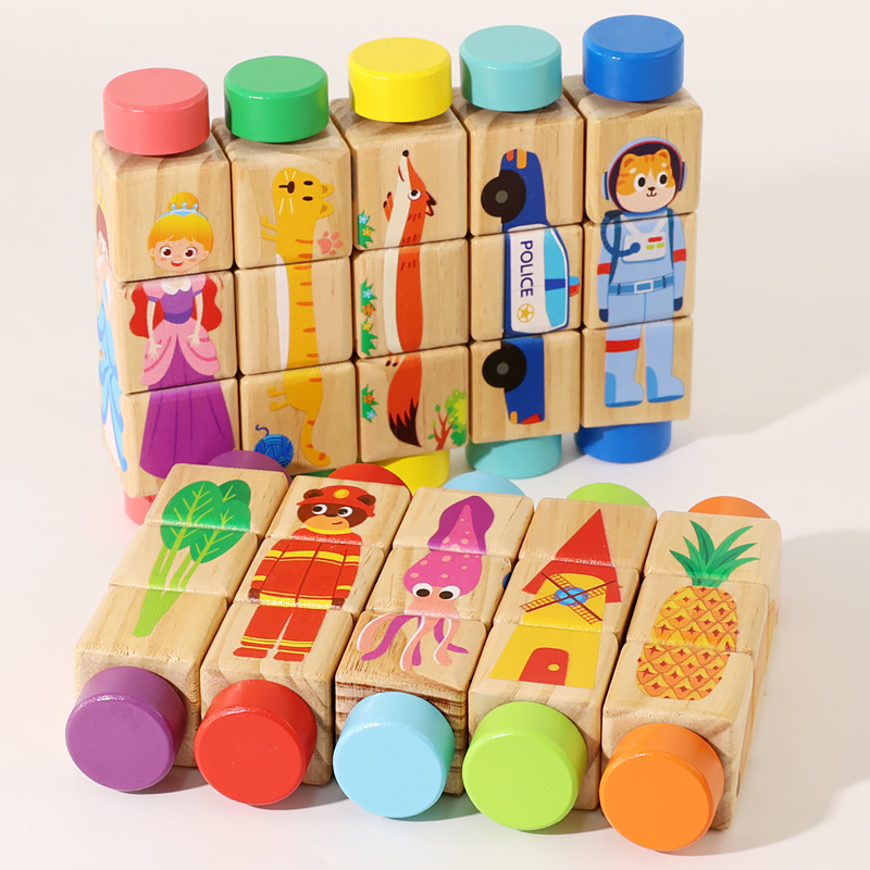 1pcs Baby Wooden Rotating Anim - Woodworking For Kids ulasan dan harga