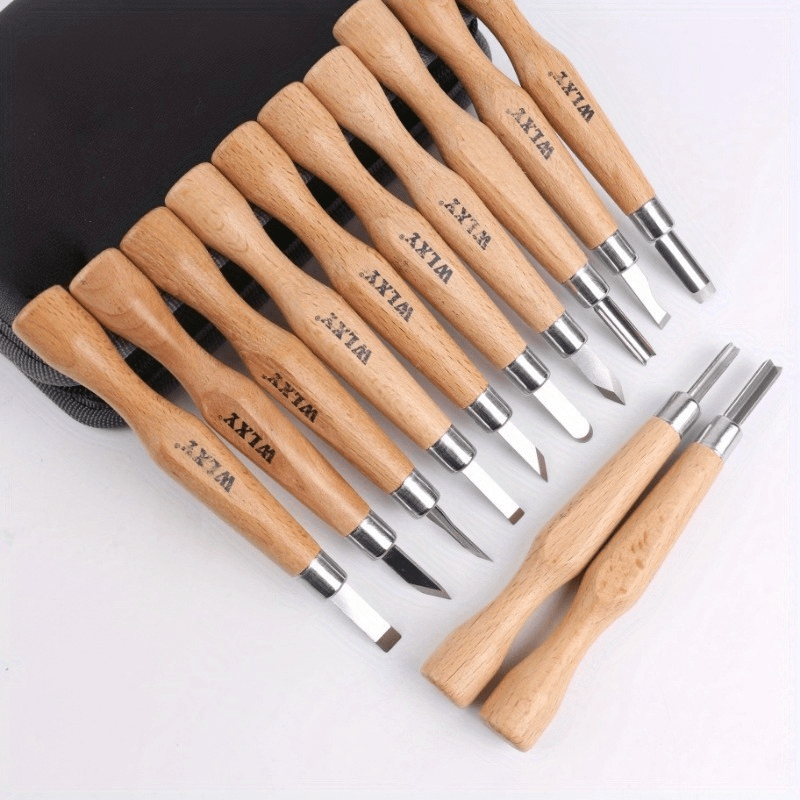 Set Of 12 Professional Wooden  - Woodworking Knives ulasan dan harga