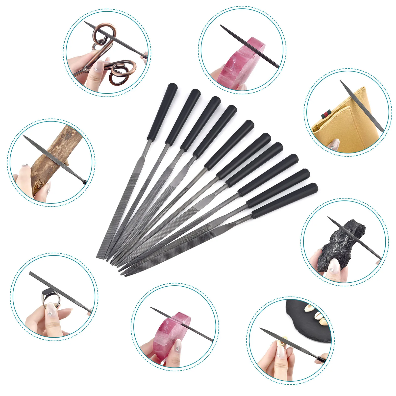 3/5/10pcs Needle File Set Meta - Woodworking Files ulasan dan harga