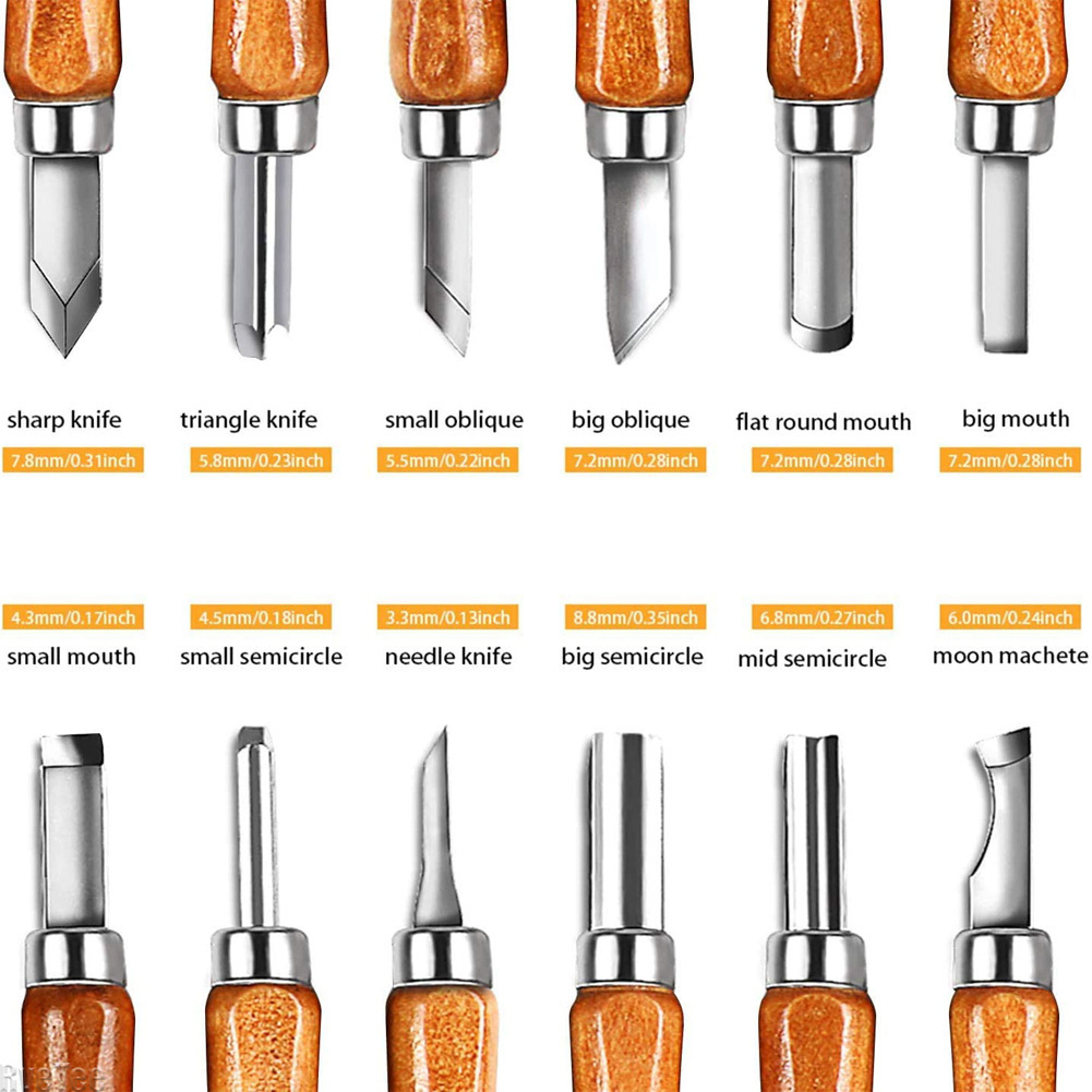 12Pcs SK2 Woodworking Carving  - Woodworking Knives ulasan dan harga